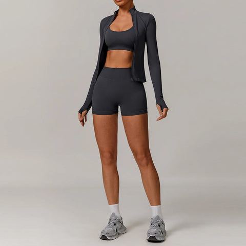 Yoga Set 2/3PCS Seamless Workout Outfit | Glam Bra USA