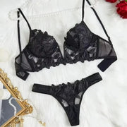Floral Valentine Set Sexy Lace Brief Panty | Glam Bra USA