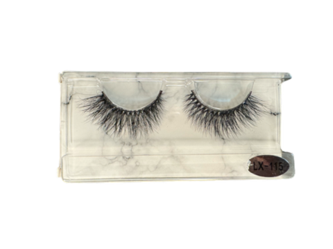 3D Natural Reusable Mink Lashes LX115 Fluffy Volume | Glam Bra USA